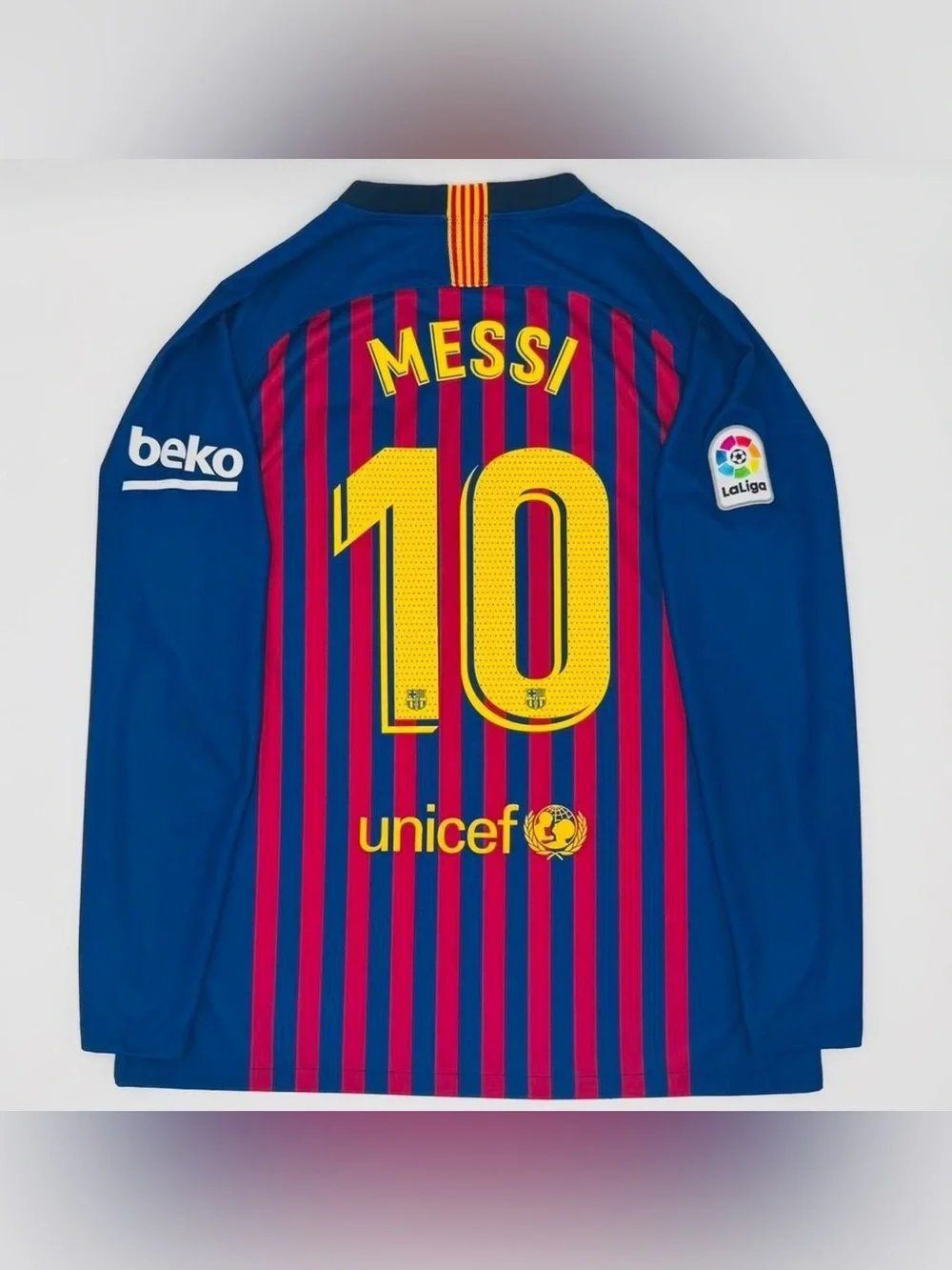 FC Barcelona Messi 2018 19 home LONG SLEEVE La Liga jersey